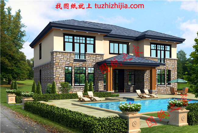 5套農(nóng)村二層樓簡單大氣的設(shè)計圖紙，回老家自建正合適