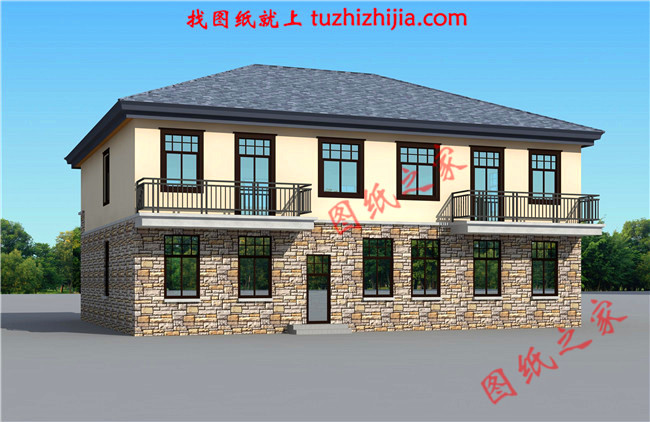 5套農(nóng)村二層樓簡單大氣的設(shè)計圖紙，回老家自建正合適