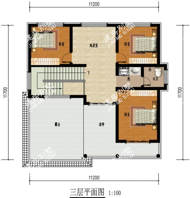 開間三層別墅設計圖，簡單大氣 時尚 典雅！