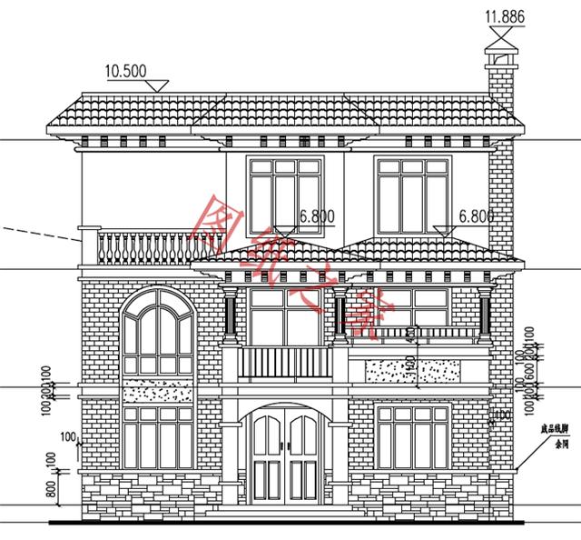 6套農(nóng)村三層別墅設(shè)計(jì)圖，外觀大氣、造價(jià)低廉！