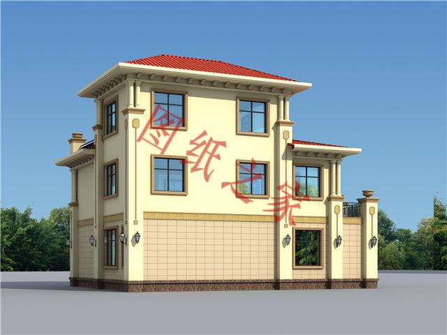 6套農(nóng)村三層別墅設(shè)計(jì)圖，外觀大氣、造價(jià)低廉！