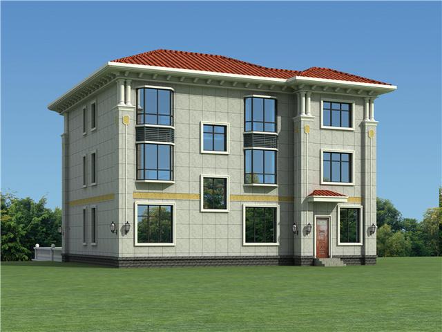 6套農(nóng)村三層別墅設(shè)計(jì)圖，外觀大氣、造價(jià)低廉！