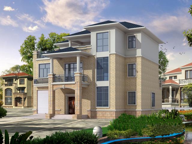 造價低的三層設(shè)計圖，露臺車庫一應(yīng)俱全！