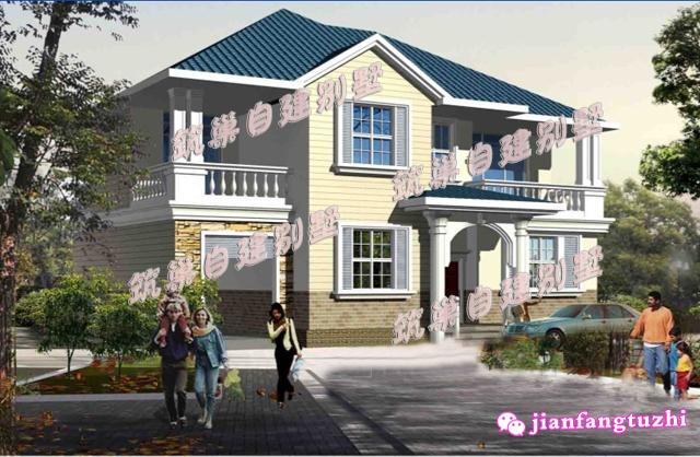 簡(jiǎn)單實(shí)用二層別墅設(shè)計(jì)圖，內(nèi)含車庫(kù)，既時(shí)尚又溫馨！