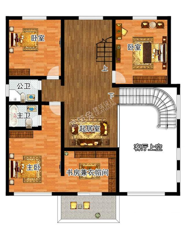 歐式豪華別墅設(shè)計(jì)圖，外觀獨(dú)特，造價(jià)低廉！