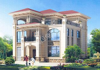 歐式豪華別墅設(shè)計(jì)圖，外觀獨(dú)特，造價(jià)低廉！