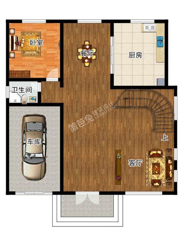 歐式豪華別墅設(shè)計(jì)圖，外觀獨(dú)特，造價(jià)低廉！