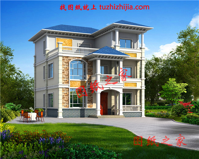 農(nóng)村120方三層自建房子設(shè)計(jì)圖紙，再過10年不會淘汰