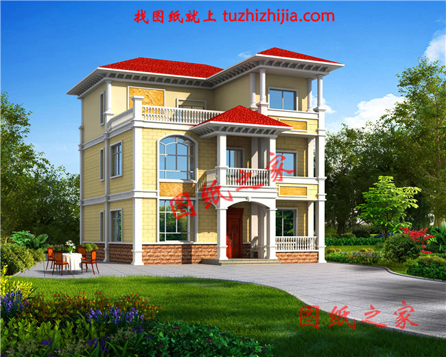 農(nóng)村120方三層自建房子設(shè)計(jì)圖紙，再過10年不會淘汰