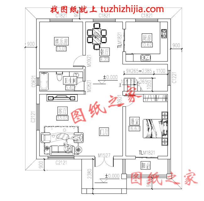農(nóng)村120方三層自建房子設(shè)計(jì)圖紙，再過10年不會淘汰
