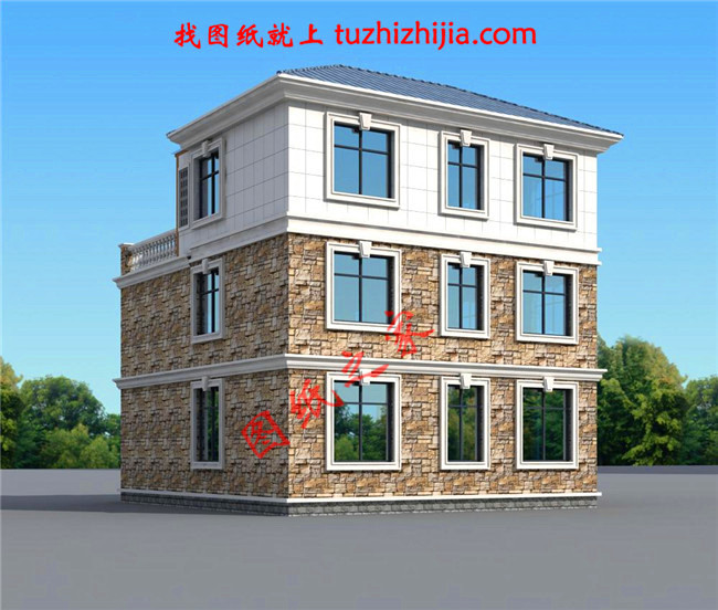 農(nóng)村120方三層自建房子設(shè)計(jì)圖紙，再過10年不會淘汰