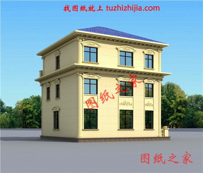 農(nóng)村120方三層自建房子設(shè)計(jì)圖紙，再過10年不會淘汰