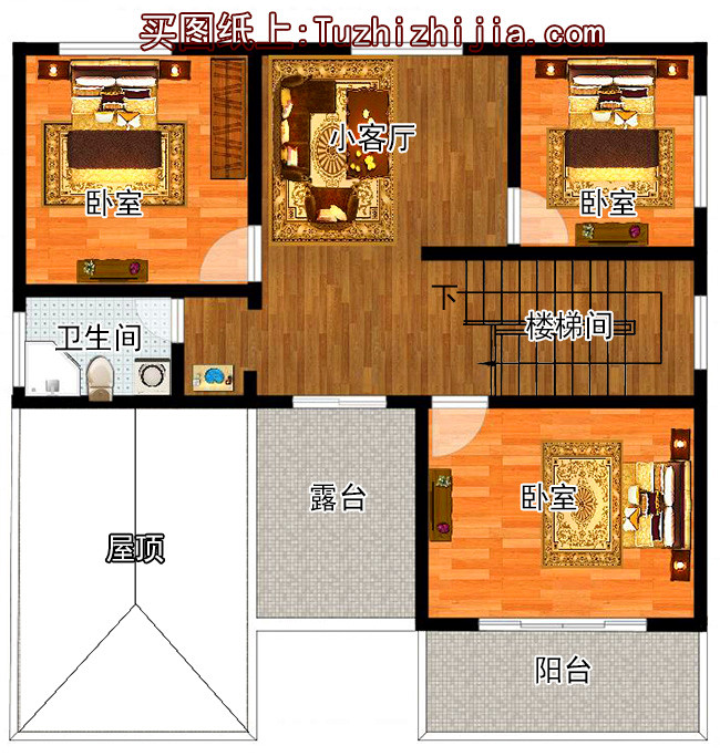 農(nóng)村120方三層自建房子設(shè)計(jì)圖紙，再過10年不會淘汰