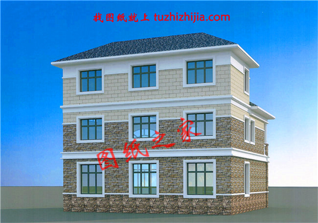 農(nóng)村120方三層自建房子設(shè)計(jì)圖紙，再過10年不會淘汰