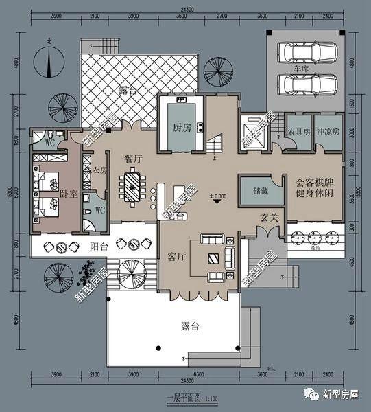 理想的農(nóng)村別墅設(shè)計(jì)圖，5套戶型供您選擇！