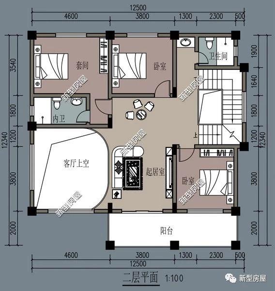 理想的農(nóng)村別墅設(shè)計(jì)圖，5套戶型供您選擇！