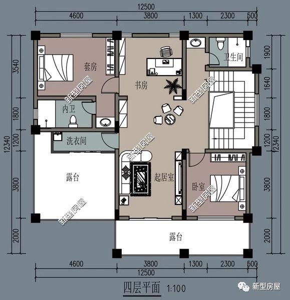 理想的農(nóng)村別墅設(shè)計(jì)圖，5套戶型供您選擇！