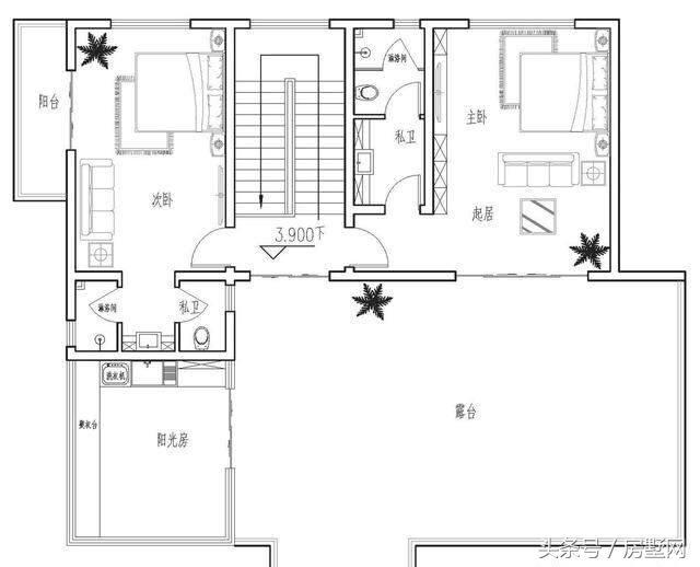 帶游泳池的別墅設(shè)計圖，親近大自然，好不愜意！