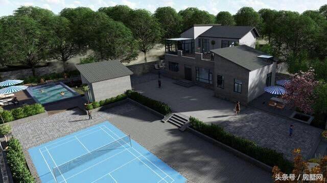 帶游泳池的別墅設(shè)計圖，親近大自然，好不愜意！