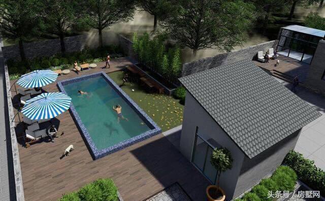 帶游泳池的別墅設(shè)計圖，親近大自然，好不愜意！