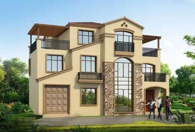 獨特的別墅設計圖，外觀美觀大方又清新亮麗！