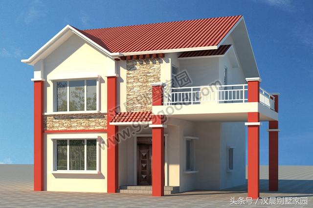 2款漂亮二層別墅設計圖，主體造價低廉！