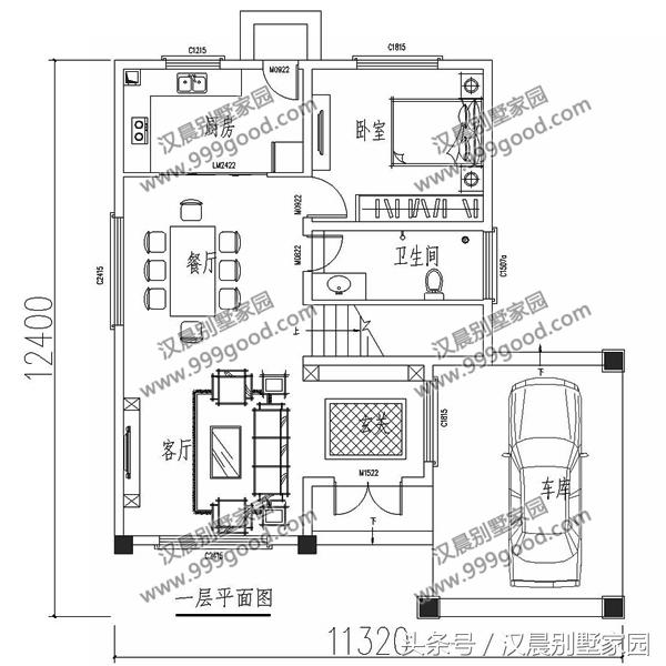 2款漂亮二層別墅設計圖，主體造價低廉！