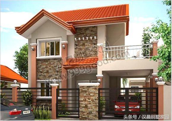 2款漂亮二層別墅設計圖，主體造價低廉！