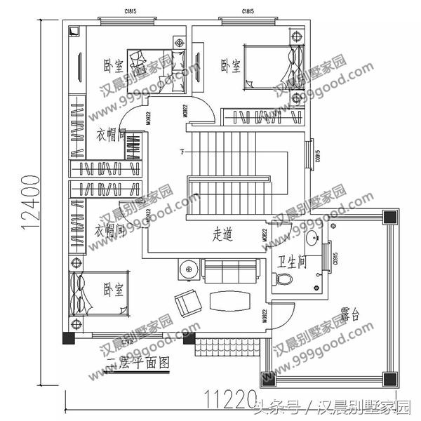 2款漂亮二層別墅設計圖，主體造價低廉！