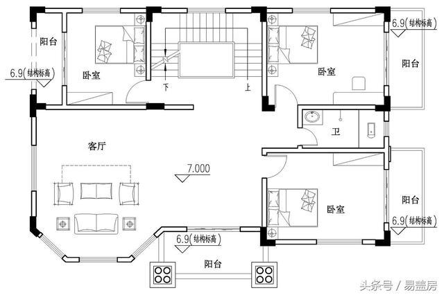 霸氣別墅設(shè)計圖，獨特的外觀，嚴謹?shù)慕Y(jié)構(gòu)！