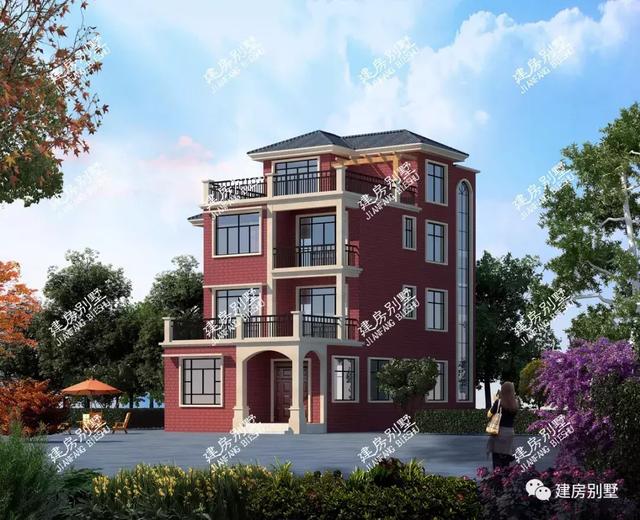 面寬12米的別墅設(shè)計圖，最便宜的主體造價20萬。