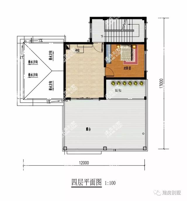 面寬12米的別墅設(shè)計圖，最便宜的主體造價20萬。