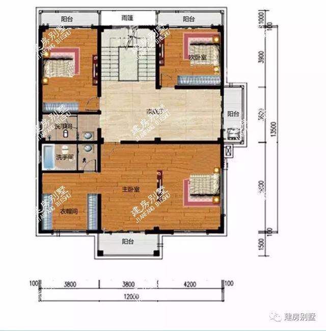 面寬12米的別墅設(shè)計圖，最便宜的主體造價20萬。