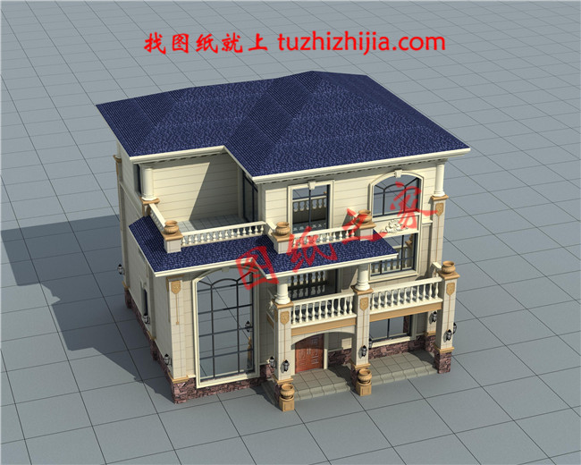 兩層半30萬農(nóng)村自建房別墅設(shè)計圖紙，客廳挑空，帶大露臺