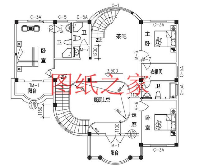 5套三層別墅設(shè)計(jì)圖，新穎的外觀設(shè)計(jì)，布局合理！