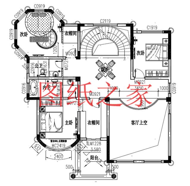 6套三層別墅設(shè)計(jì)圖，時(shí)尚外觀，建成就是一道亮麗的風(fēng)景線
