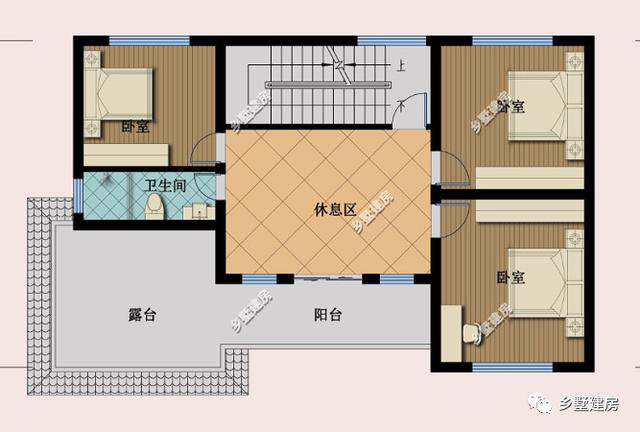 三層別墅設(shè)計(jì)圖，坡屋頂和平屋頂?shù)慕Y(jié)合，這樣的屋頂跟豐收季更配哦