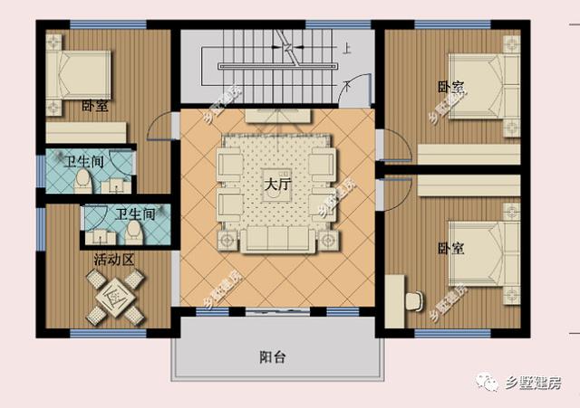 三層別墅設(shè)計(jì)圖，坡屋頂和平屋頂?shù)慕Y(jié)合，這樣的屋頂跟豐收季更配哦