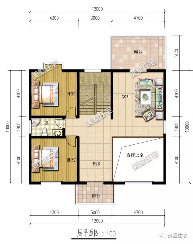 5款三層別墅設(shè)計(jì)圖，客廳挑空設(shè)計(jì)，既大膽又新穎