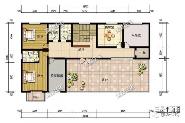 5款三層別墅設(shè)計(jì)圖，客廳挑空設(shè)計(jì)，既大膽又新穎
