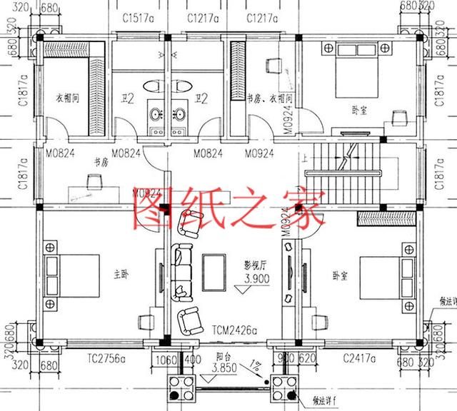 6套三層別墅設(shè)計圖，端莊大氣，氣勢恢宏！