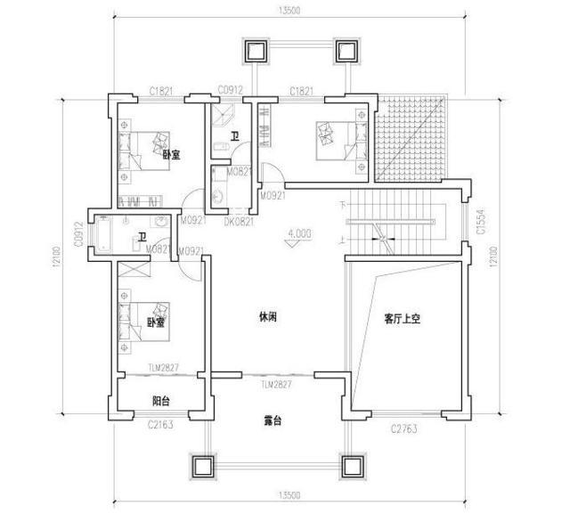 三層帶露臺的別墅設(shè)計圖，讓您氣派非凡！
