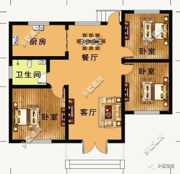 一層別墅設(shè)計(jì)圖，遠(yuǎn)離城市的喧囂，還您清新自然。