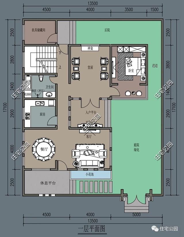 兩層別墅設計圖，經濟實用，外型美觀，布局合理。
