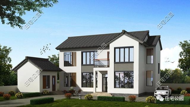 兩層別墅設計圖，經濟實用，外型美觀，布局合理。