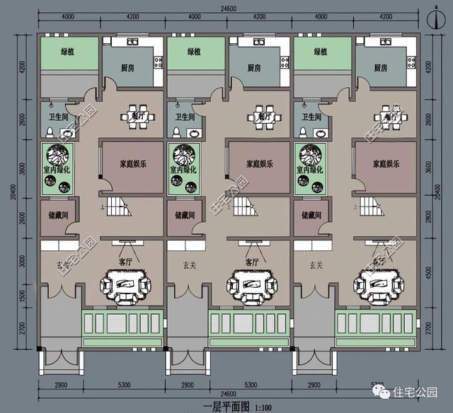 兩層別墅設計圖，經濟實用，外型美觀，布局合理。