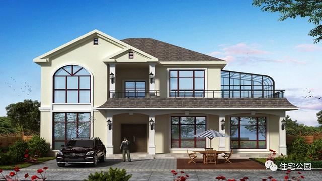 兩層別墅設計圖，經濟實用，外型美觀，布局合理。