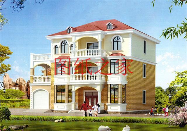 5套農(nóng)村三層別墅設(shè)計(jì)圖，主體造價(jià)低廉，值得推薦！