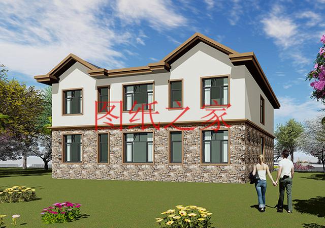 6套二層別墅設(shè)計圖，外觀美麗大方，經(jīng)濟實用型住宅。