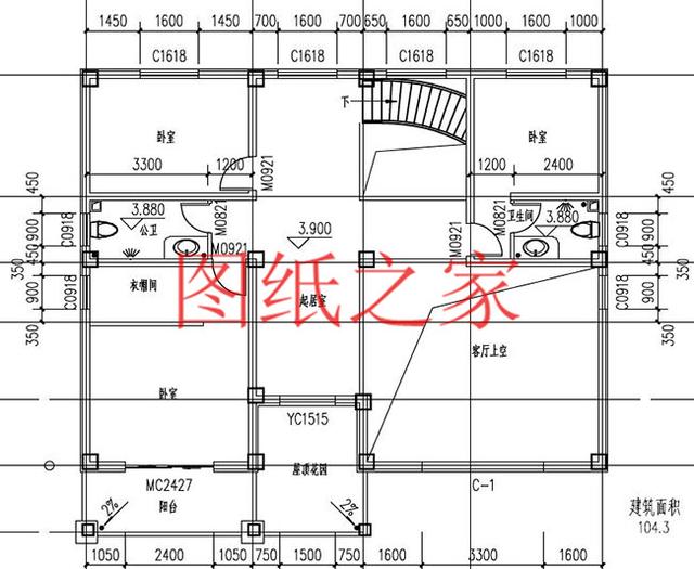 6套二層別墅設(shè)計圖，外觀美麗大方，經(jīng)濟實用型住宅。